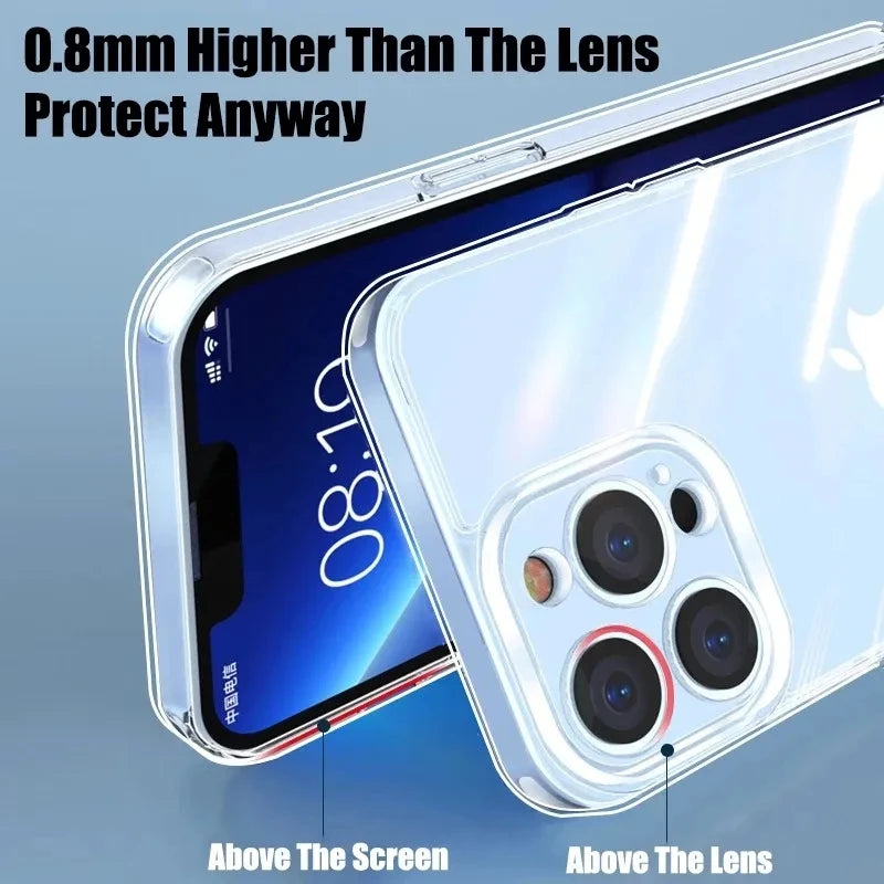 Transparent Soft Silicone Case For iPhone 11 12 13 Mini 14 15 Pro Xs Max X XR 8 7 6 6s Plus SE Clear Back Cover