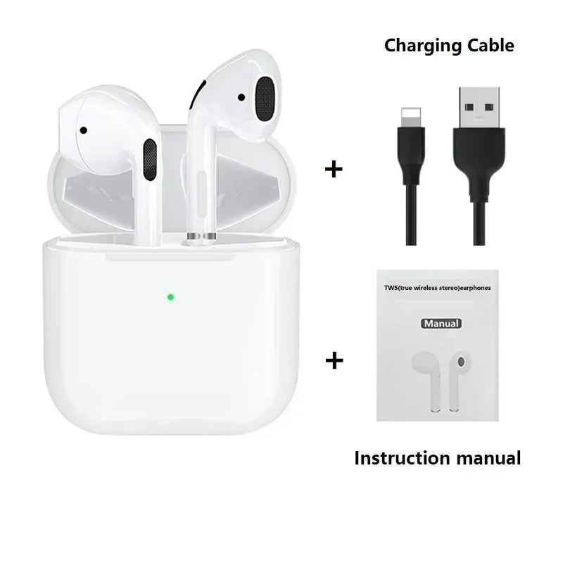 TWS Pro4 Bluetooth Earphones Wireless Headphones Mini Sports Headset Earbuds Music Earpieces For iPhone Xiaomi Huawei Redmi