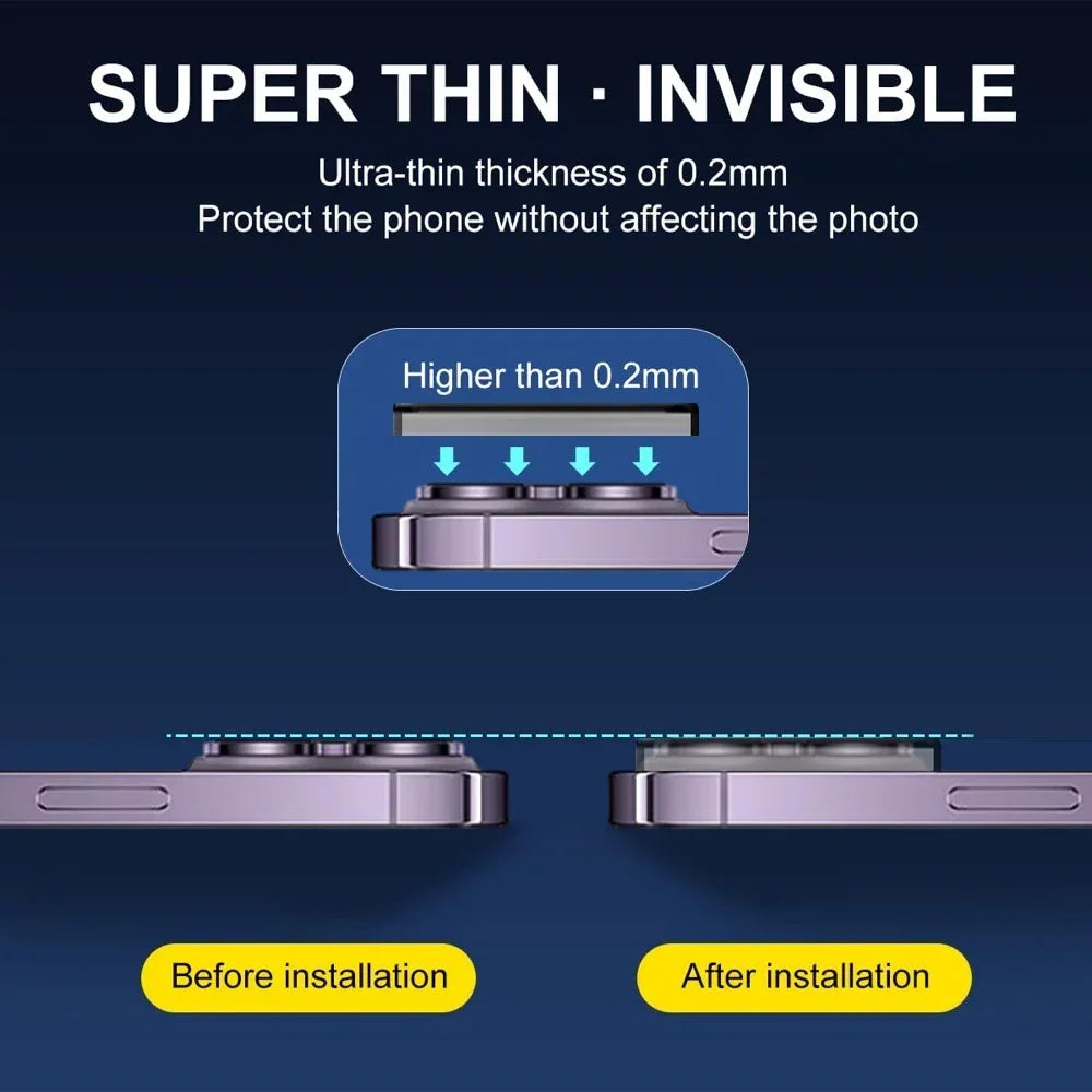 Tempered Glass Camera Lens Protectors for IPhone 16 ProMax 15 Pro 14 13 Clear Anti-scratch