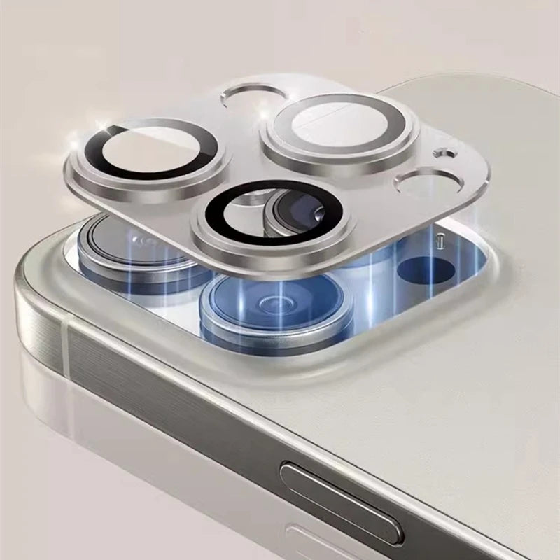 Metal Camera Protector For iPhone 16 Pro Max 16Pro 16Plus15 14 Pro Max Alloy Case Back Lens Tempered Glass Cover