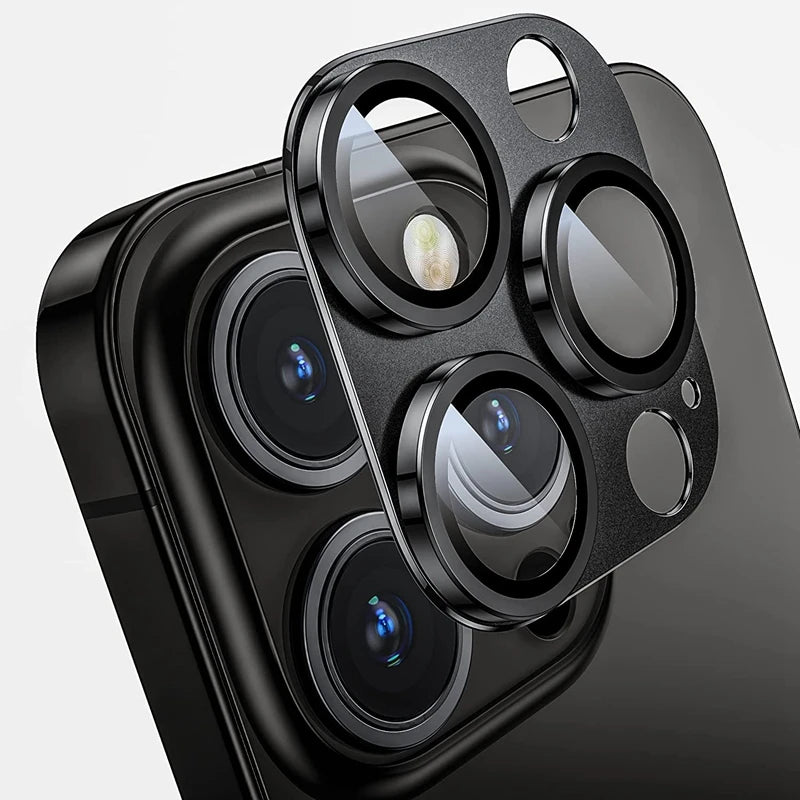 Metal Camera Protector For iPhone 16 Pro Max 16Pro 16Plus15 14 Pro Max Alloy Case Back Lens Tempered Glass Cover