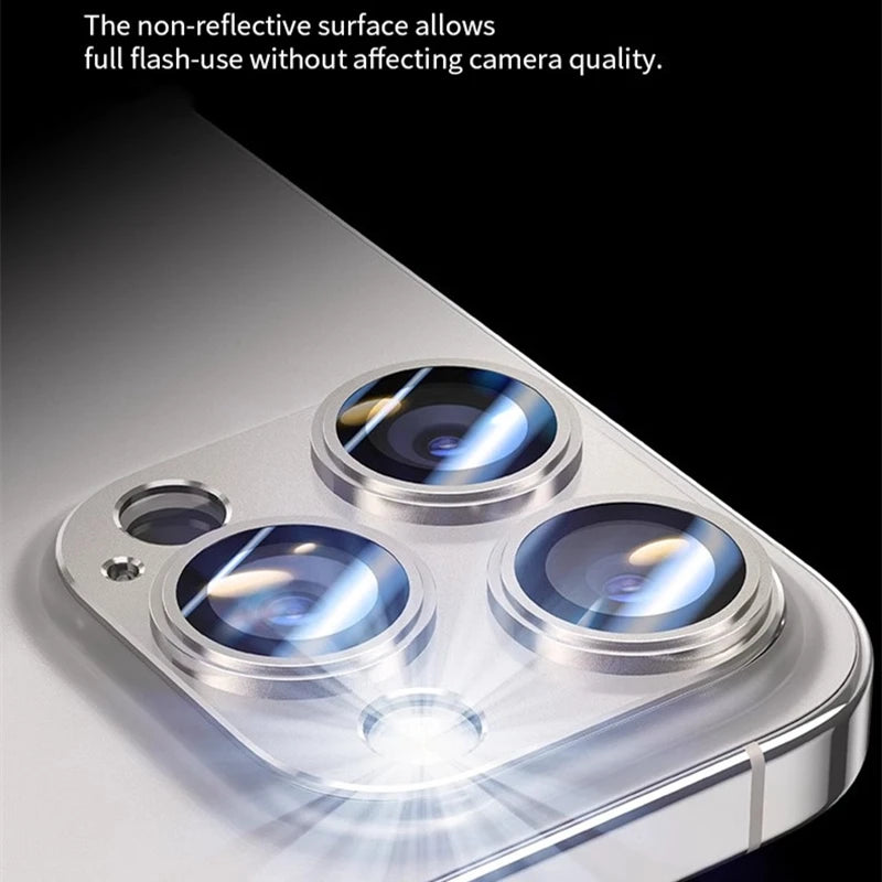 Metal Camera Protector For iPhone 16 Pro Max 16Pro 16Plus15 14 Pro Max Alloy Case Back Lens Tempered Glass Cover