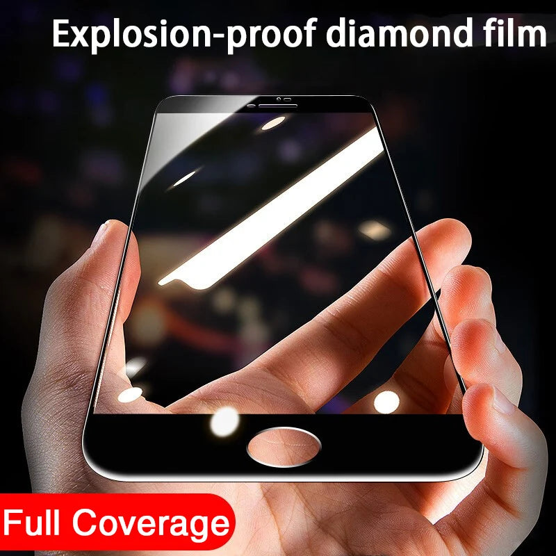 iPhone 6/6s/7/8/SE Screen Protector – Full Cover Tempered Glass with Curved Edges