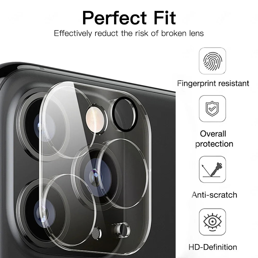 Tempered Glass Camera Lens Protectors for IPhone 16 ProMax 15 Pro 14 13 Clear Anti-scratch