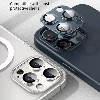 Metal Camera Protector For iPhone 16 Pro Max 16Pro 16Plus15 14 Pro Max Alloy Case Back Lens Tempered Glass Cover
