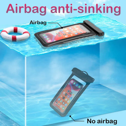 Floating Airbag Waterproof Swim Bag Phone Case For iPhone & Samsung