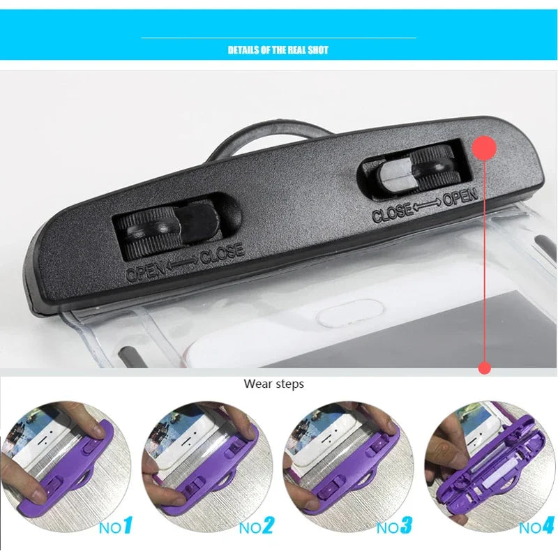Floating Airbag Waterproof Swim Bag Phone Case For iPhone & Samsung