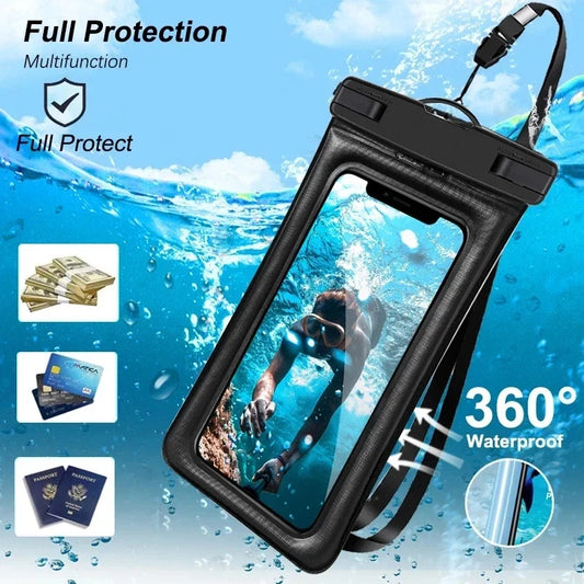 Floating Airbag Waterproof Swim Bag Phone Case For iPhone & Samsung