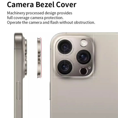 Metal Camera Protector For iPhone 16 Pro Max 16Pro 16Plus15 14 Pro Max Alloy Case Back Lens Tempered Glass Cover